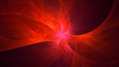 Soyut fraktal ışık arkaplanı 3 boyutlu oluşturuluyor