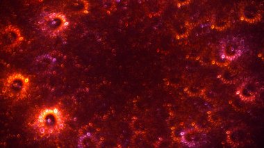 Soyut fraktal ışık arkaplanı 3 boyutlu oluşturuluyor