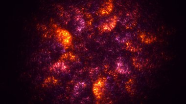 Soyut fraktal ışık arkaplanı 3 boyutlu oluşturuluyor