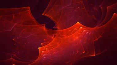 Soyut fraktal ışık arkaplanı 3 boyutlu oluşturuluyor