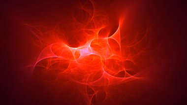 Soyut fraktal ışık arkaplanı 3 boyutlu oluşturuluyor