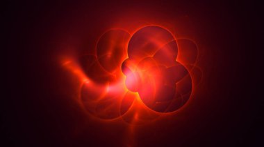 Soyut fraktal ışık arkaplanı 3 boyutlu oluşturuluyor