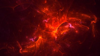 Soyut fraktal ışık arkaplanı 3 boyutlu oluşturuluyor