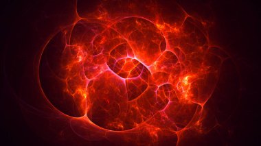 Soyut fraktal ışık arkaplanı 3 boyutlu oluşturuluyor