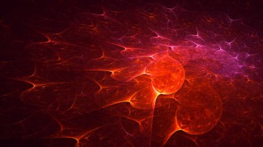 Soyut fraktal ışık arkaplanı 3 boyutlu oluşturuluyor