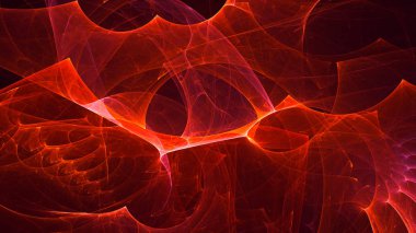 Soyut fraktal ışık arkaplanı 3 boyutlu oluşturuluyor