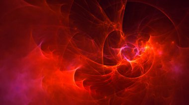 Soyut fraktal ışık arkaplanı 3 boyutlu oluşturuluyor