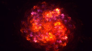 Soyut fraktal ışık arkaplanı 3 boyutlu oluşturuluyor