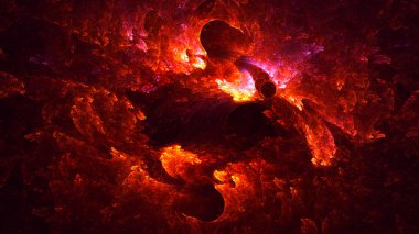 Soyut fraktal ışık arkaplanı 3 boyutlu oluşturuluyor