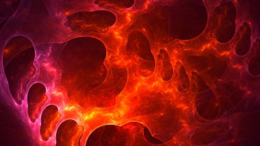 Soyut fraktal ışık arkaplanı 3 boyutlu oluşturuluyor