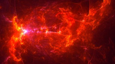 Soyut fraktal ışık arkaplanı 3 boyutlu oluşturuluyor