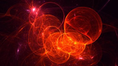 Soyut fraktal ışık arkaplanı 3 boyutlu oluşturuluyor