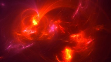 Soyut fraktal ışık arkaplanı 3 boyutlu oluşturuluyor