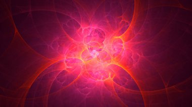 Soyut fraktal ışık arkaplanı 3 boyutlu oluşturuluyor