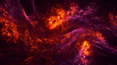 Soyut fraktal ışık arkaplanı 3 boyutlu oluşturuluyor