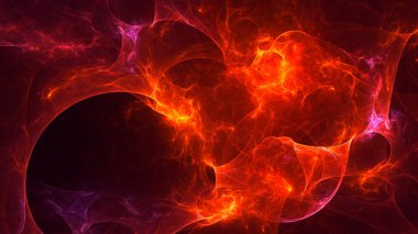 Soyut fraktal ışık arkaplanı 3 boyutlu oluşturuluyor