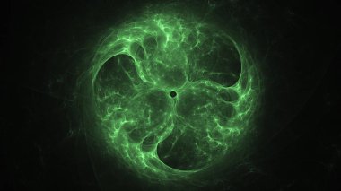 Soyut fraktal ışık arkaplanı 3 boyutlu oluşturuluyor