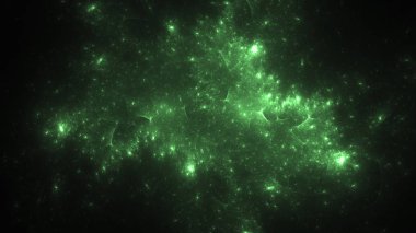 Soyut fraktal ışık arkaplanı 3 boyutlu oluşturuluyor