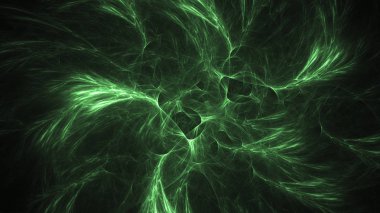 Soyut fraktal ışık arkaplanı 3 boyutlu oluşturuluyor