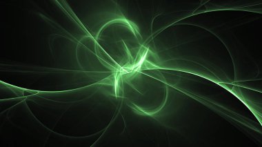 Soyut fraktal ışık arkaplanı 3 boyutlu oluşturuluyor