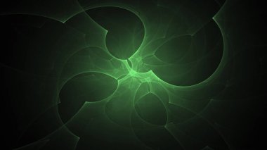 Soyut fraktal ışık arkaplanı 3 boyutlu oluşturuluyor