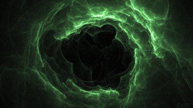 Soyut fraktal ışık arkaplanı 3 boyutlu oluşturuluyor