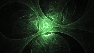 Soyut fraktal ışık arkaplanı 3 boyutlu oluşturuluyor