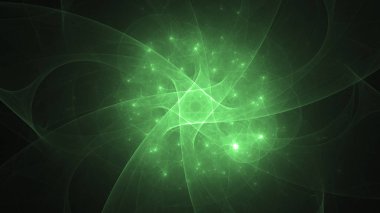 Soyut fraktal ışık arkaplanı 3 boyutlu oluşturuluyor