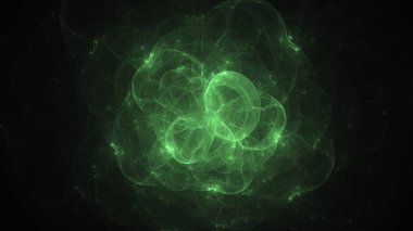 Soyut fraktal ışık arkaplanı 3 boyutlu oluşturuluyor
