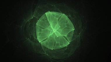 Soyut fraktal ışık arkaplanı 3 boyutlu oluşturuluyor