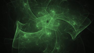 Soyut fraktal ışık arkaplanı 3 boyutlu oluşturuluyor