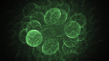 Soyut fraktal ışık arkaplanı 3 boyutlu oluşturuluyor