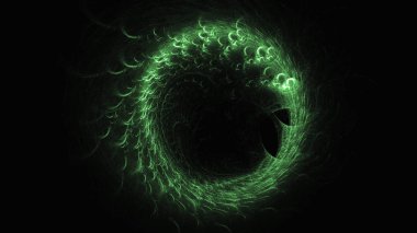 Soyut fraktal ışık arkaplanı 3 boyutlu oluşturuluyor