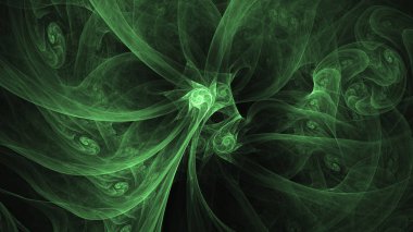 Soyut fraktal ışık arkaplanı 3 boyutlu oluşturuluyor
