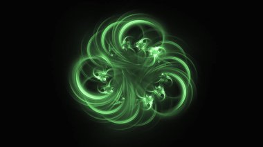 Soyut fraktal ışık arkaplanı 3 boyutlu oluşturuluyor