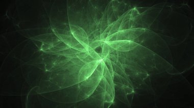 Soyut fraktal ışık arkaplanı 3 boyutlu oluşturuluyor