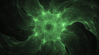 Soyut fraktal ışık arkaplanı 3 boyutlu oluşturuluyor