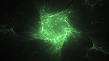 Soyut fraktal ışık arkaplanı 3 boyutlu oluşturuluyor