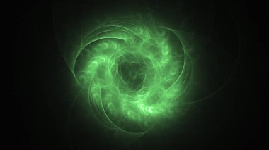 Soyut fraktal ışık arkaplanı 3 boyutlu oluşturuluyor