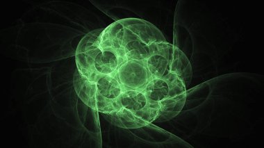 Soyut fraktal ışık arkaplanı 3 boyutlu oluşturuluyor