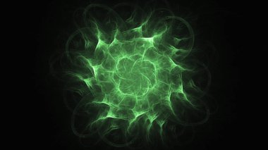 Soyut fraktal ışık arkaplanı 3 boyutlu oluşturuluyor