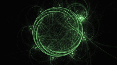 Soyut fraktal ışık arkaplanı 3 boyutlu oluşturuluyor