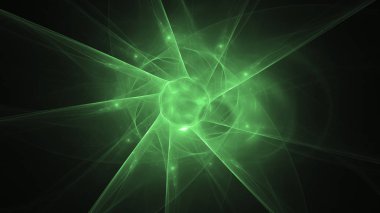 Soyut fraktal ışık arkaplanı 3 boyutlu oluşturuluyor