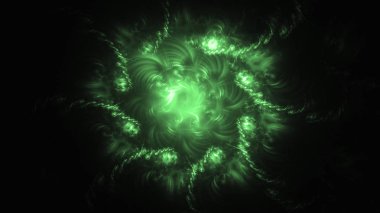 Soyut fraktal ışık arkaplanı 3 boyutlu oluşturuluyor