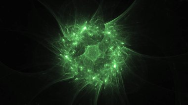 Soyut fraktal ışık arkaplanı 3 boyutlu oluşturuluyor