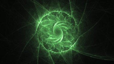 Soyut fraktal ışık arkaplanı 3 boyutlu oluşturuluyor