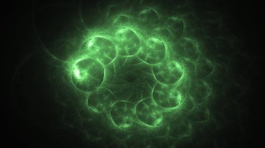 Soyut fraktal ışık arkaplanı 3 boyutlu oluşturuluyor