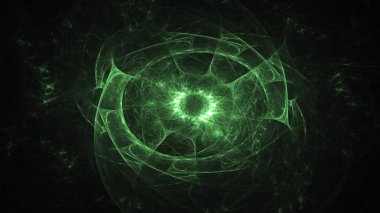 Soyut fraktal ışık arkaplanı 3 boyutlu oluşturuluyor