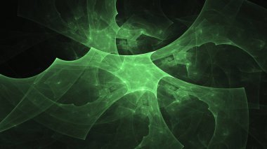 Soyut fraktal ışık arkaplanı 3 boyutlu oluşturuluyor