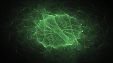 Soyut fraktal ışık arkaplanı 3 boyutlu oluşturuluyor